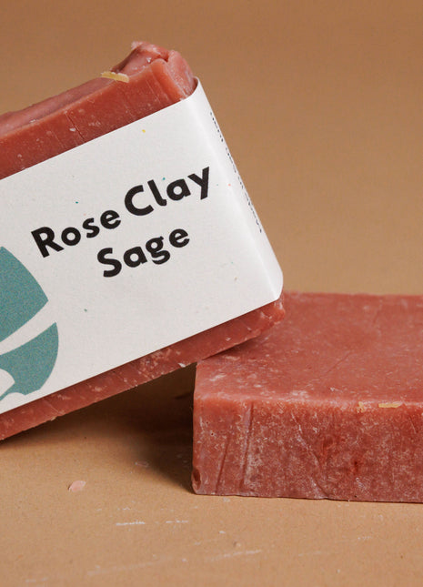 Rose Clay + Sage - Barra de jabón natural para pieles sensibles