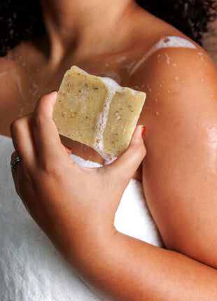Lavanda + vinagre de sidra de manzana- Barra de jabón natural para pieles grasas